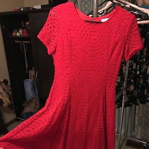 Red Lace Francesca’s Dress